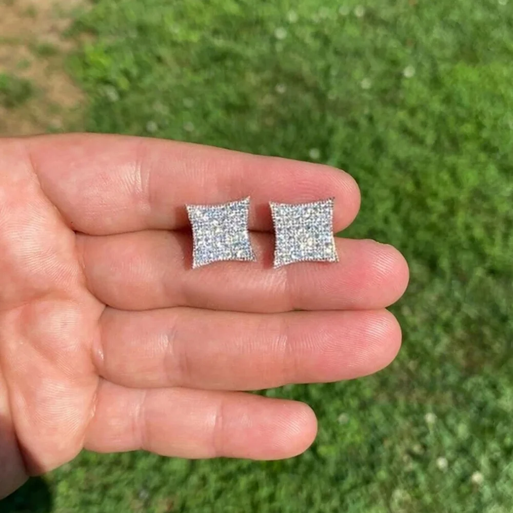 Sliver diamond earrings - Picture 1 of 7